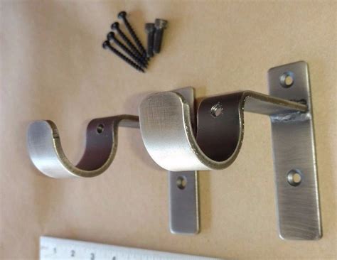 heavy duty metal curtain rod brackets|extra strong curtain pole brackets.